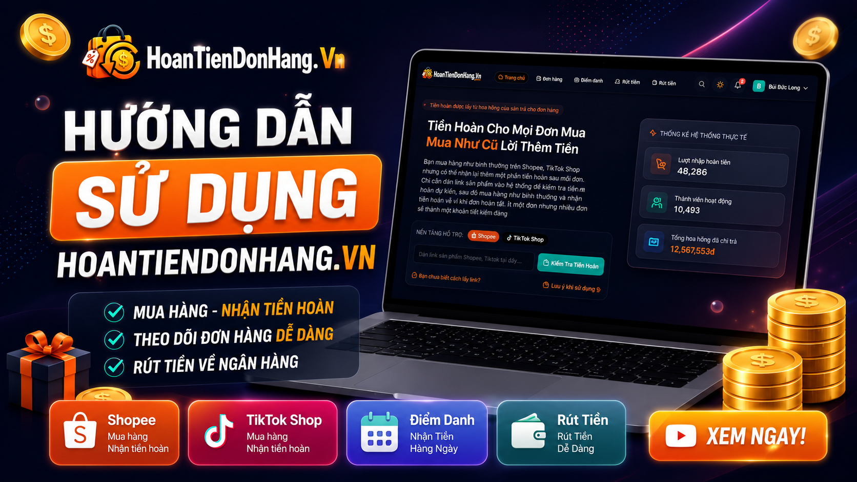 Ảnh xem trước video giới thiệu HoanTienDonHang.Vn - Hoàn Tiền Mua Sắm Shopee, TikTok Shop